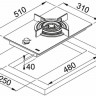 Газовая варочная панель Franke FHCR 301 1TC HE BK C