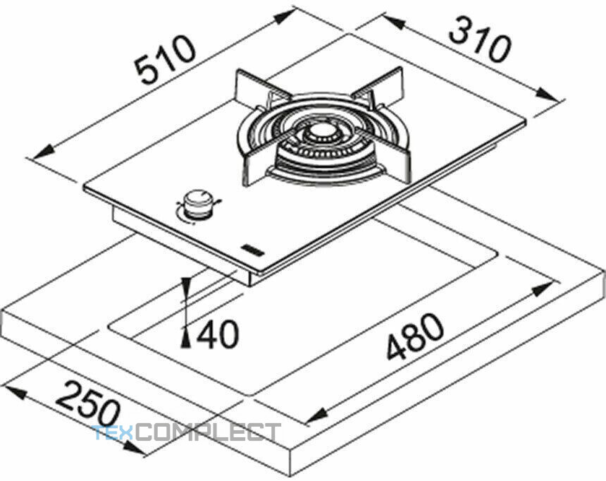 Газовая варочная панель Franke FHCR 301 1TC HE BK C