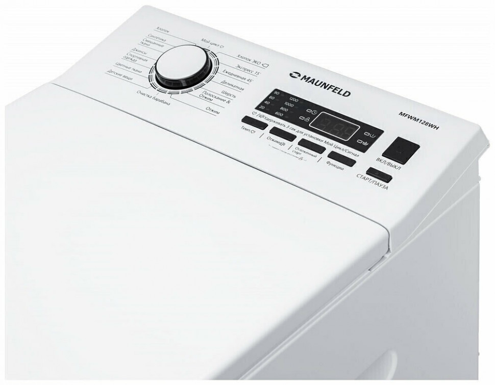 Стиральная машина с вертикальной загрузкой Maunfeld MFWM128WH