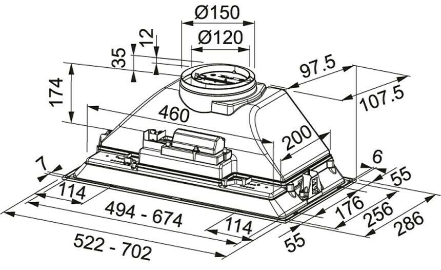 Встраиваемая вытяжка Franke FBI 525 XS HCS 305.0599.509