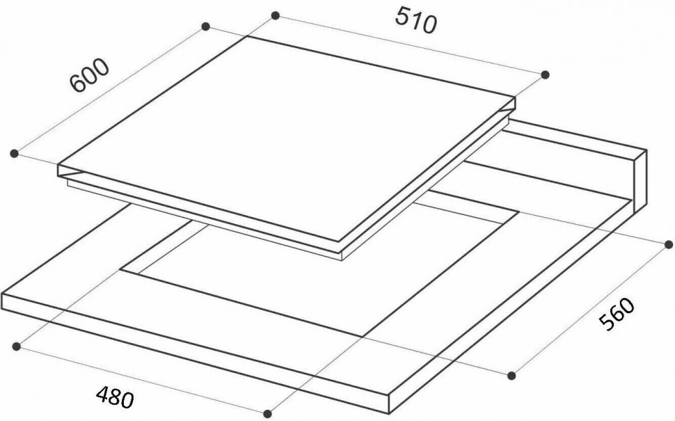 Газовая варочная панель Lex GVS 645 BL Matt Edition