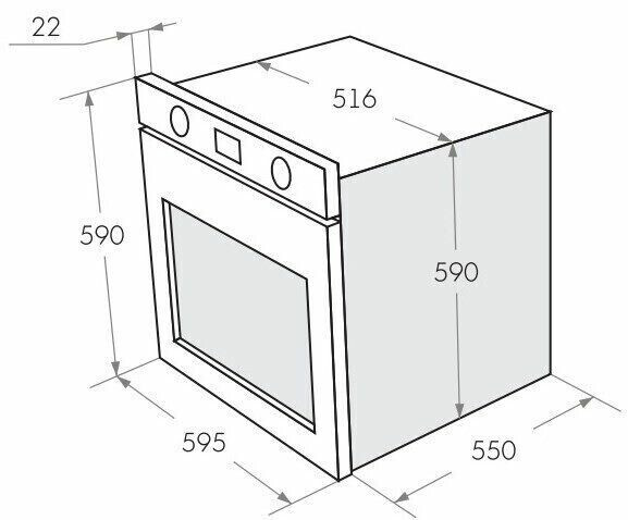Электрический духовой шкаф MAUNFELD AEOC 575 W Электрический духовой шкаф MAUNFELD AEOC 575 W