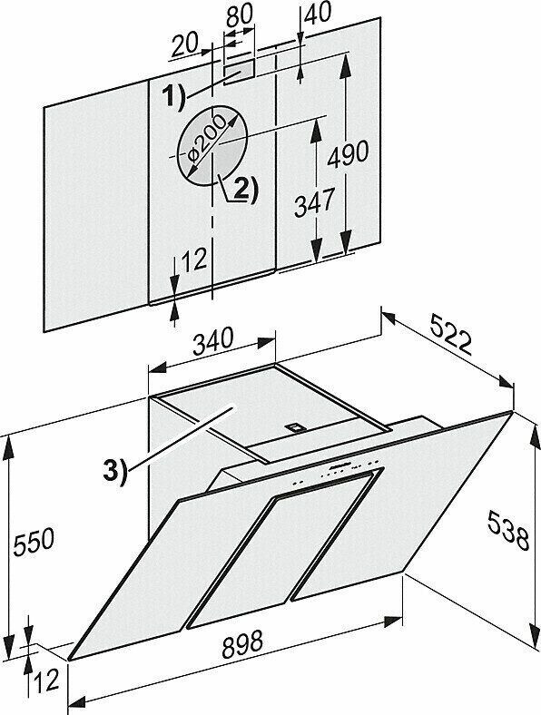 Каминная вытяжка Miele DA 6498