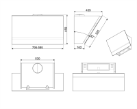 Каминная вытяжка Smeg KV28S