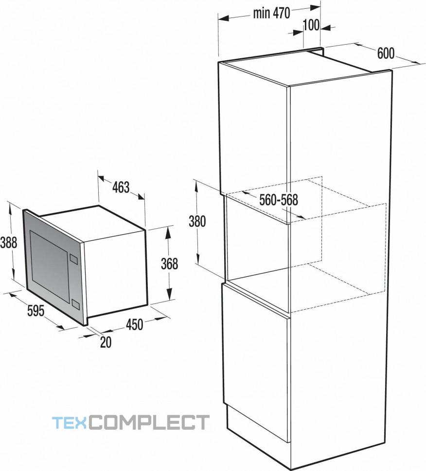 Встраиваемая микроволновая печь Gorenje BM 251S7 XG