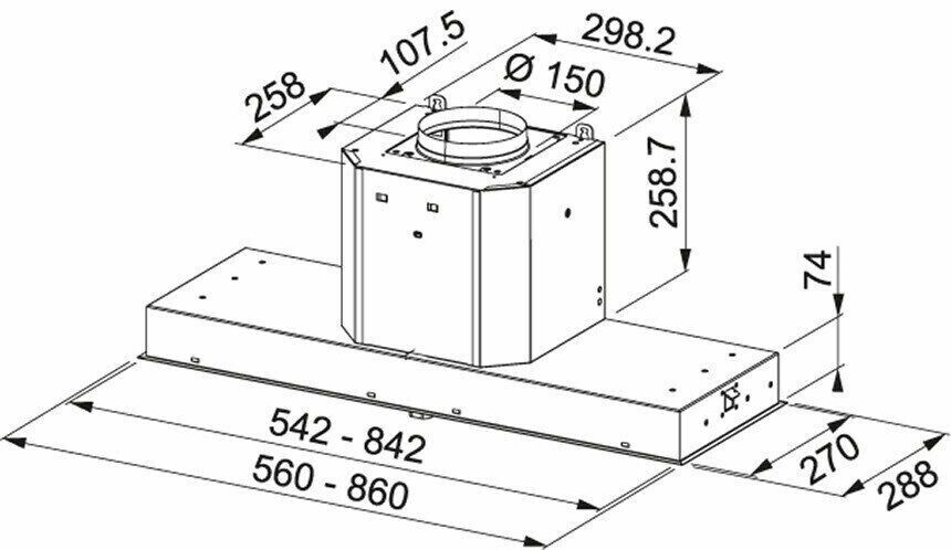 Встраиваемая вытяжка Franke FMY 608 BI BK 110.0456.723