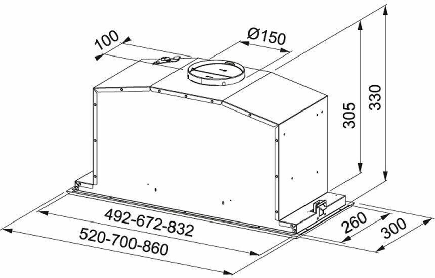 Встраиваемая вытяжка Franke FBI 537 XS LED Встраиваемая вытяжка Franke FBI 537 XS LED