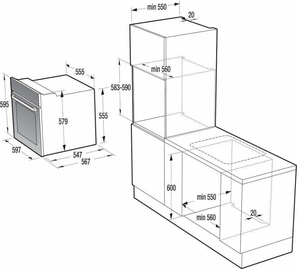 Электрический духовой шкаф Gorenje BO 637 ORAW