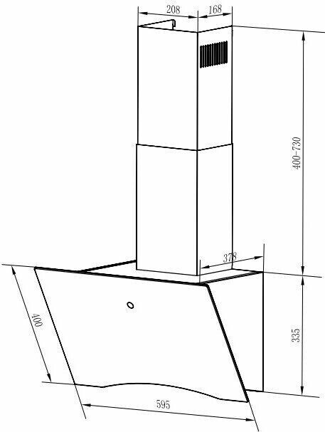 Каминная вытяжка Weissgauff ASSY 60 TC WH