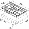 Газовая варочная панель Franke FHTL 755 4G TC WH E