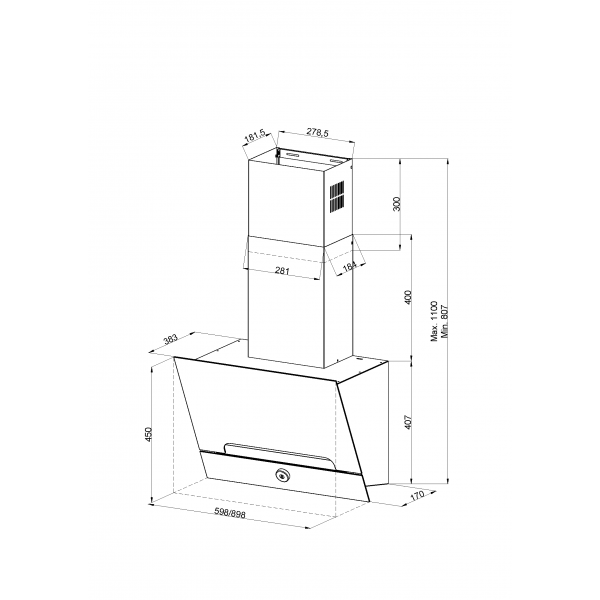 Каминная вытяжка Kuppersberg F 990